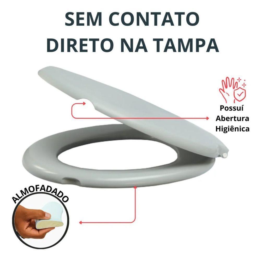 Assento Alumasa Florença Almofadado Cinza Claro - 2