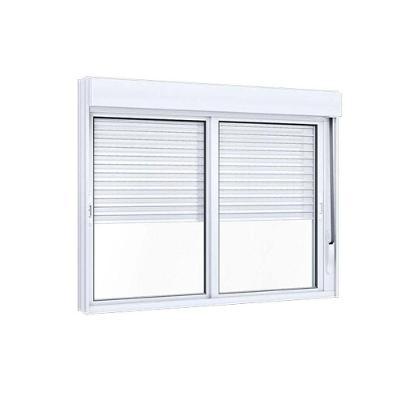 Janela De Aluminio Correr Com Persiana - 2 Folhas - 120x120 Giusto Branca