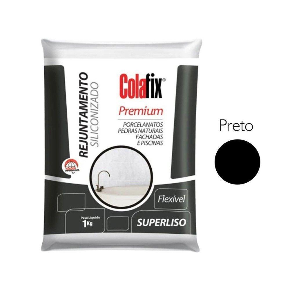 Rejunte Colafix Siliconizado 1kg - Preto - 1