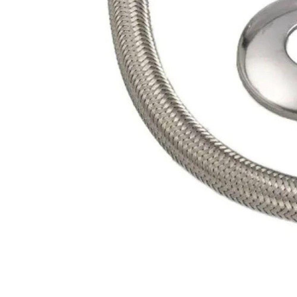 Engate Flexível Com Registro Alavanca 1-2x40cm Aço Inox Japi 40cm - 4