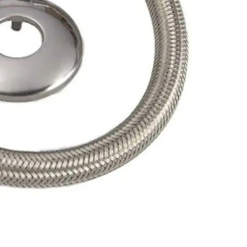 Engate Flexível Com Registro Alavanca 1-2x40cm Aço Inox Japi 40cm - 5