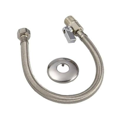 Engate Flexível Com Registro Alavanca 1-2x40cm Aço Inox Japi 40cm