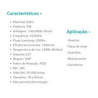 Lampada Led Filamento G45 - 2w - 2