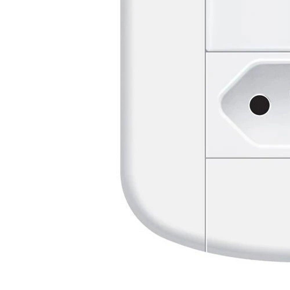 Interruptor Duplo Com Tomada 20a Fame - 3930 Blanc - 3