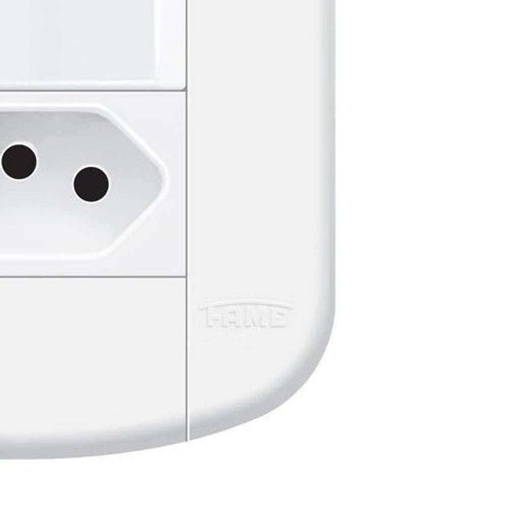 Interruptor Duplo Com Tomada 20a Fame - 3930 Blanc - 4