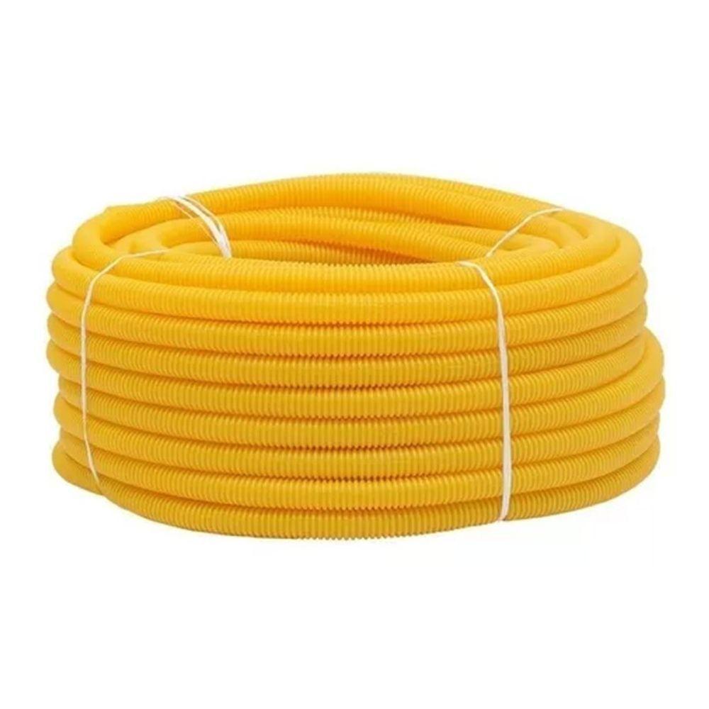 Eletroduto Flexível Corrugado Amarelo 1 Antichama - 1