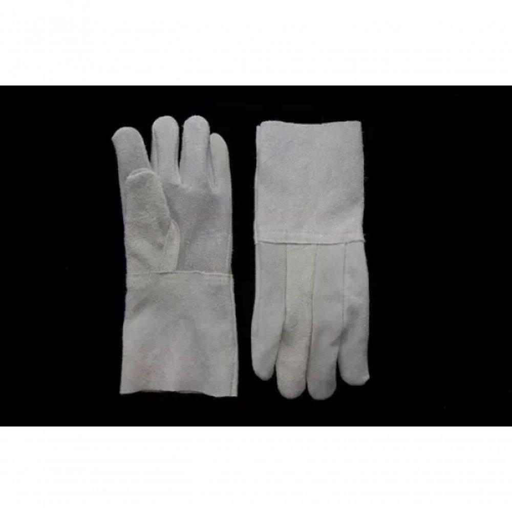 Luva Raspa Couro P15 Epi Segurança Cano Longo Pedreiro Ca - 2