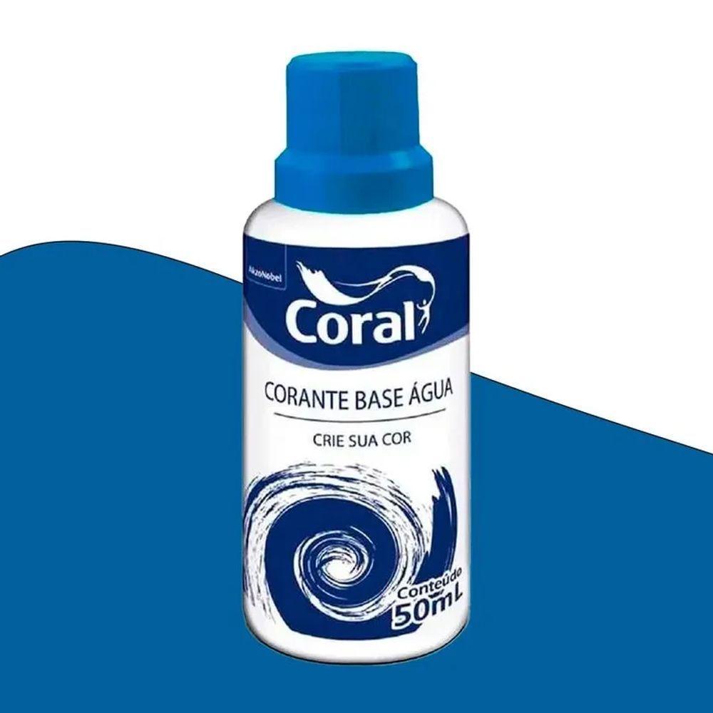 Corante Liquido água 50ml Coral Azul - 1
