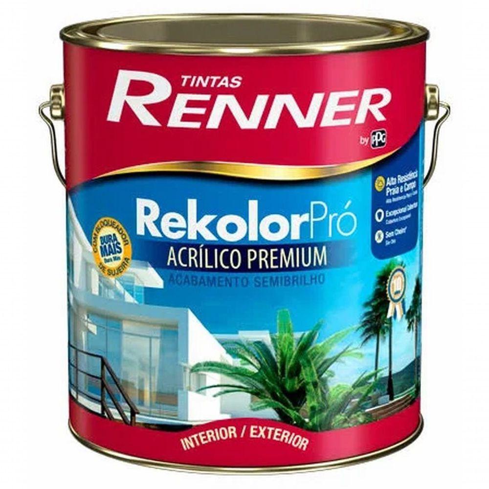 Tinta Rekolor Pro Renner Semi Brilho Branco 3,6l - Rv900.09 - 2