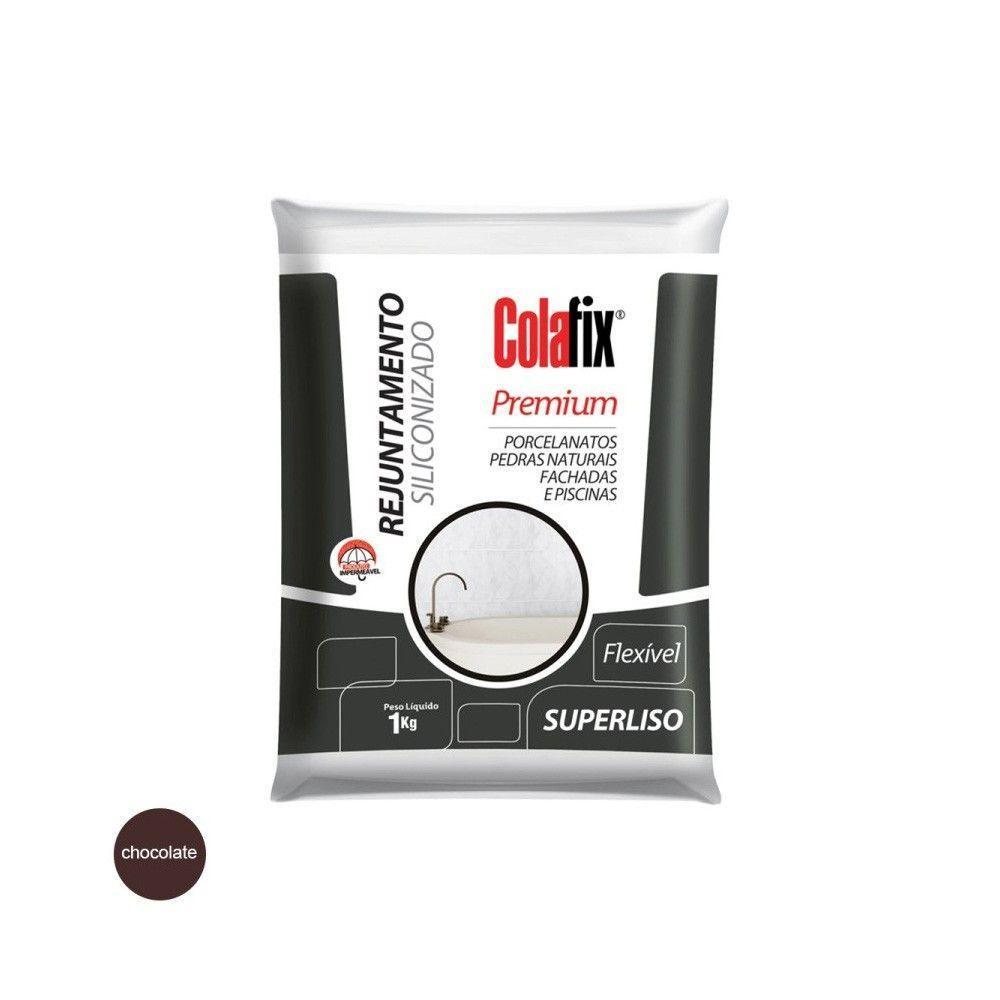 Rejunte Colafix Siliconizado 1kg - Chocolate - 1