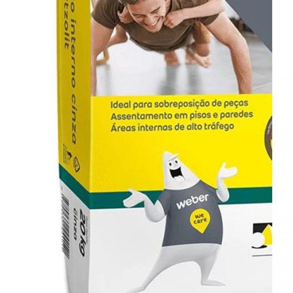 Argamassa Piso Sobre Piso Interno Cinza 20kg Embalagem Papel - Quartzolit - 2