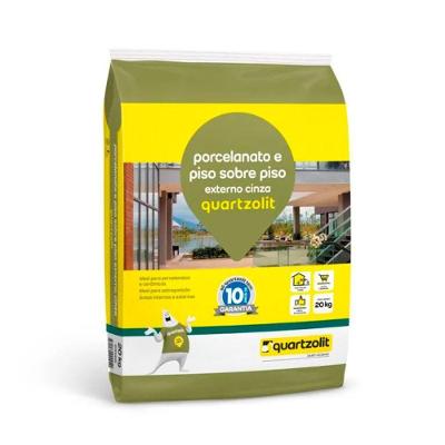 Argamassa Porcelanato E Piso Sobre Piso Externa Cinza 20kg - Quartzolit