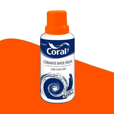 Corante Liquido água 50ml Coral Laranja
