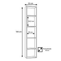 2 Estantes Multiuso 4 Prateleiras Janaína Branco Ajl Móveis - 6