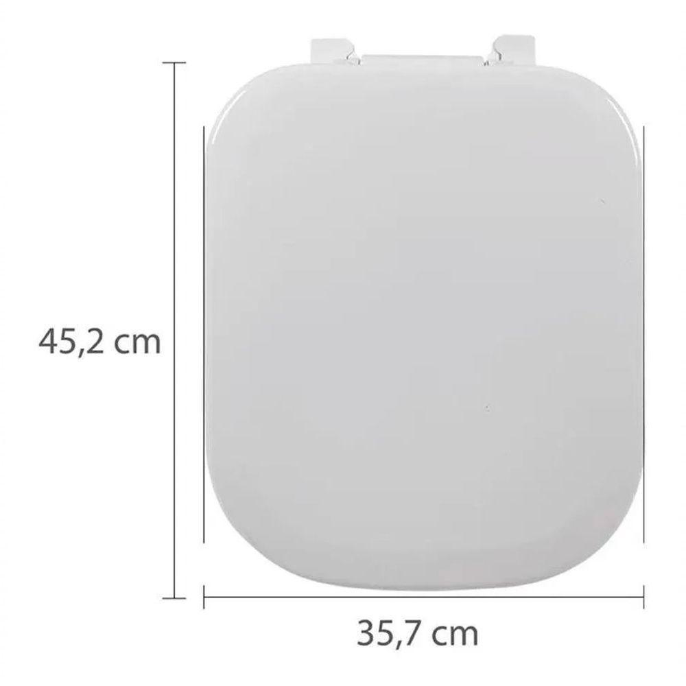 Assento Sanitário Almofadado Quadrado Branco- Astra - 3