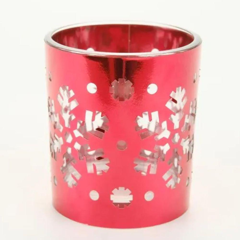 Suporte Para Vela Vermelho 7x8cm - 1091834 - Cromus - 2