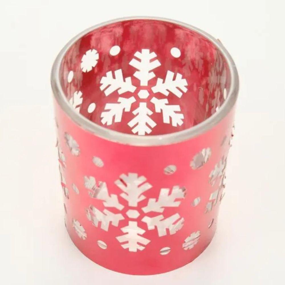 Suporte Para Vela Vermelho 7x8cm - 1091834 - Cromus - 3
