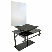 Lavatório Rubi Mármore 48x35cm Preto Com Espelho - 0175 - Dulluc - 1