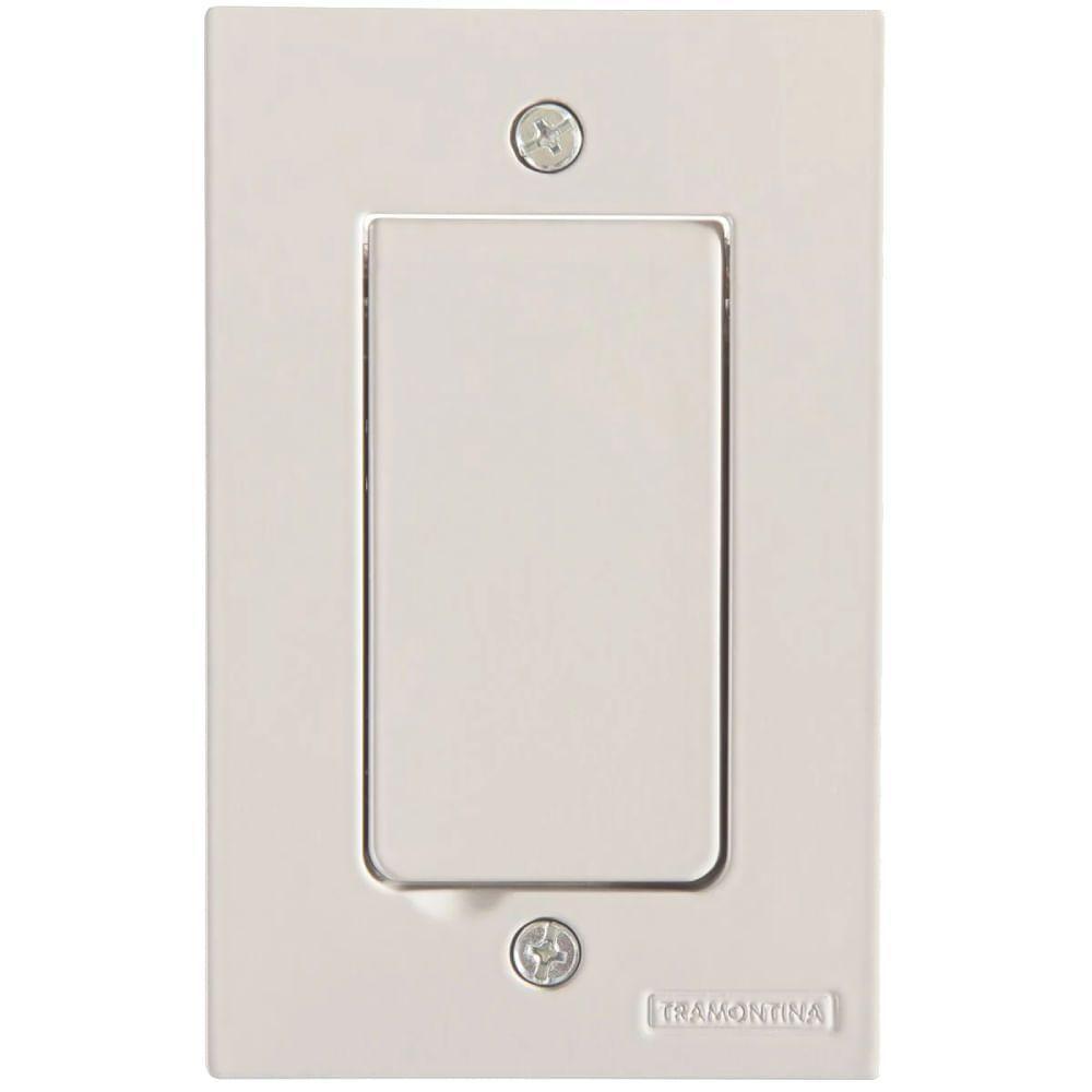 Tampa 1 Posto 4x2 Modular Cinza - 56121112 - Tramontina Tampa 1 Posto 4x2 P- Piso Modular Cinza - 56121112 - Tramontina - 1