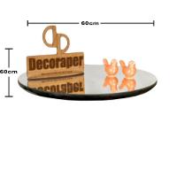 Somente Tampo Para Mesa Com 60cm Espelho Preto - 2