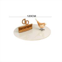 Somente Tampo Redondo Laqueado Com Vidro 120cm Off White - 2