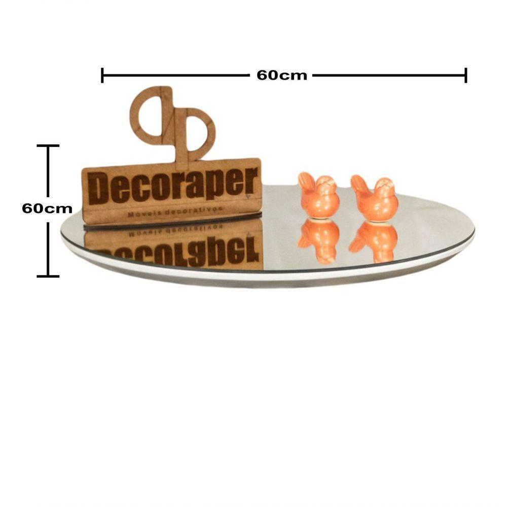 Somente Tampo Para Mesa Com 60cm Espelho Branco - 2