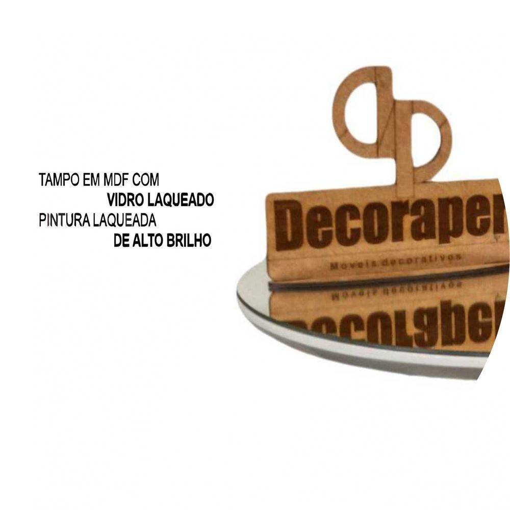 Somente Tampo Para Mesa Com 60cm Espelho Off White - 4