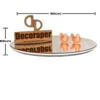 Somente Tampo Para Mesa Com 60cm Espelho Off White - 2