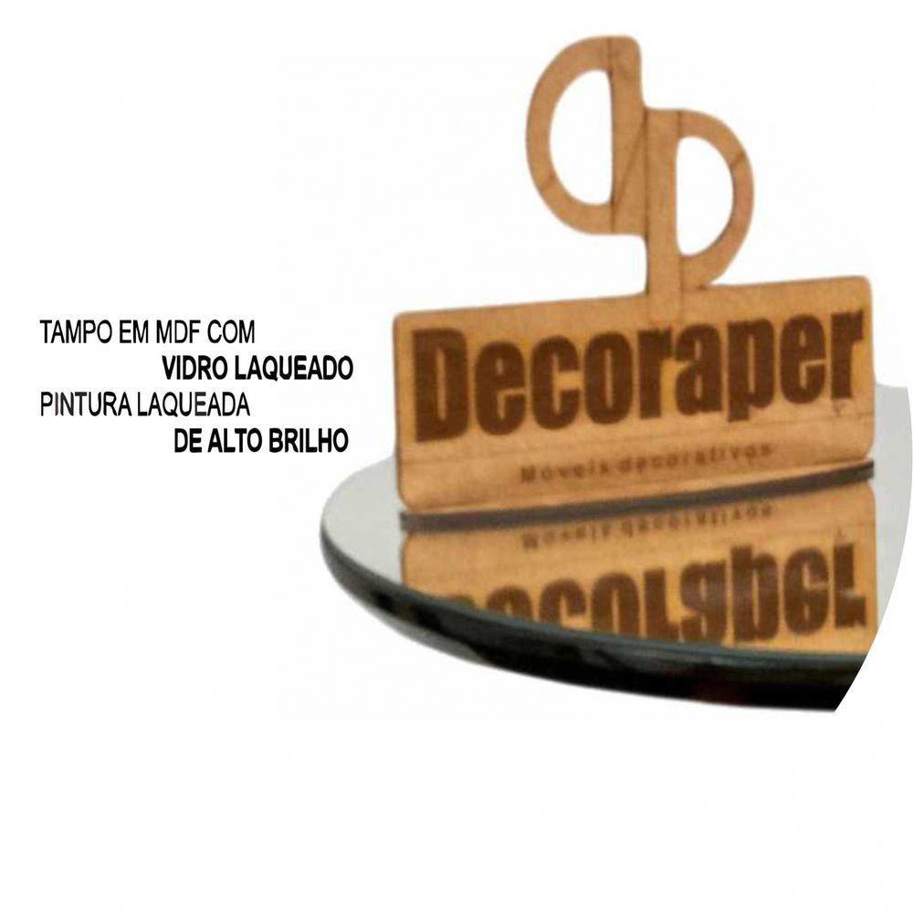 Somente Tampo Para Mesa Com 50cm Espelho Preto - 4