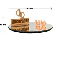 Somente Tampo Para Mesa Com 50cm Espelho Preto - 2