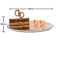 Somente Tampo Para Mesa Com 50cm Espelho Branco - 2