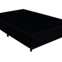 Cama Box Blindado Casal Loja Xerife Suede Preto 40x138x188 - 3
