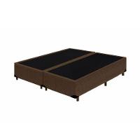 Cama Box Blindado Queen Bipartido Loja Xerife Suede Marrom 40x158x198 - 1