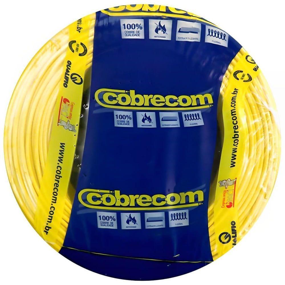 Cabo Flexicom De Cobre 2,5mm 750 Volts Amarelo Com 100 Metros - 1150501401 - Cobrecom - 1