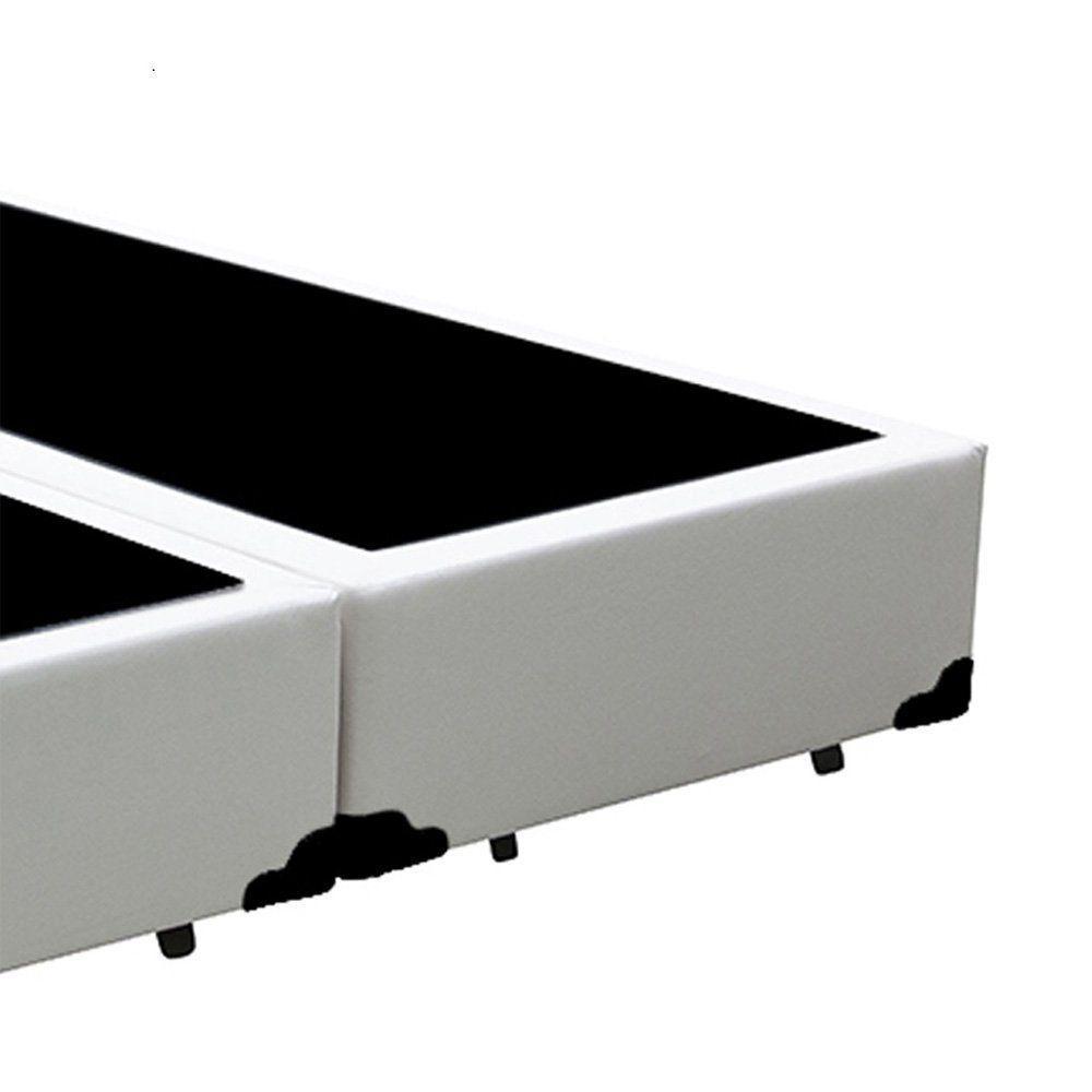 Cama Box Blindado Casal Bipartido Loja Xerife Sintético Branco 40x138x188 - 2