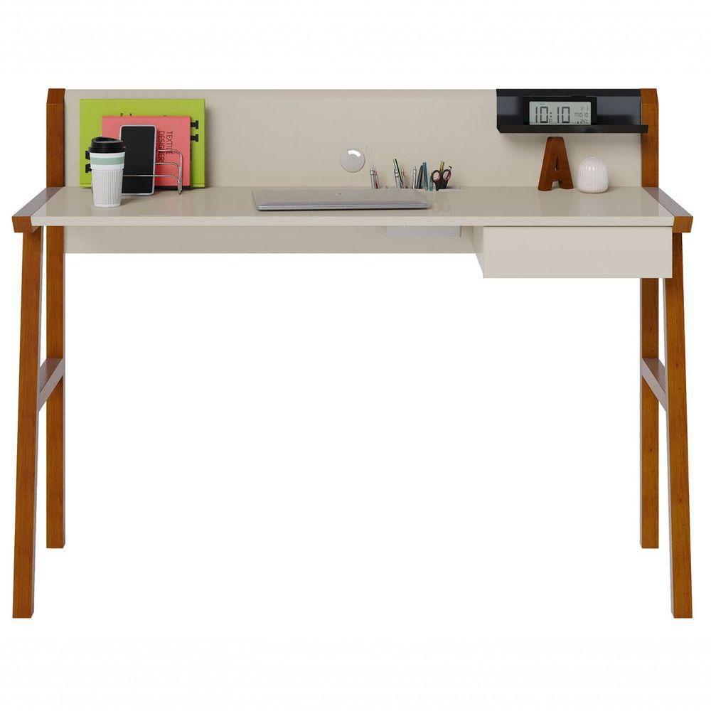 Escrivaninha Mesa Para Computador Job Off White - Imcal Móveis - 1