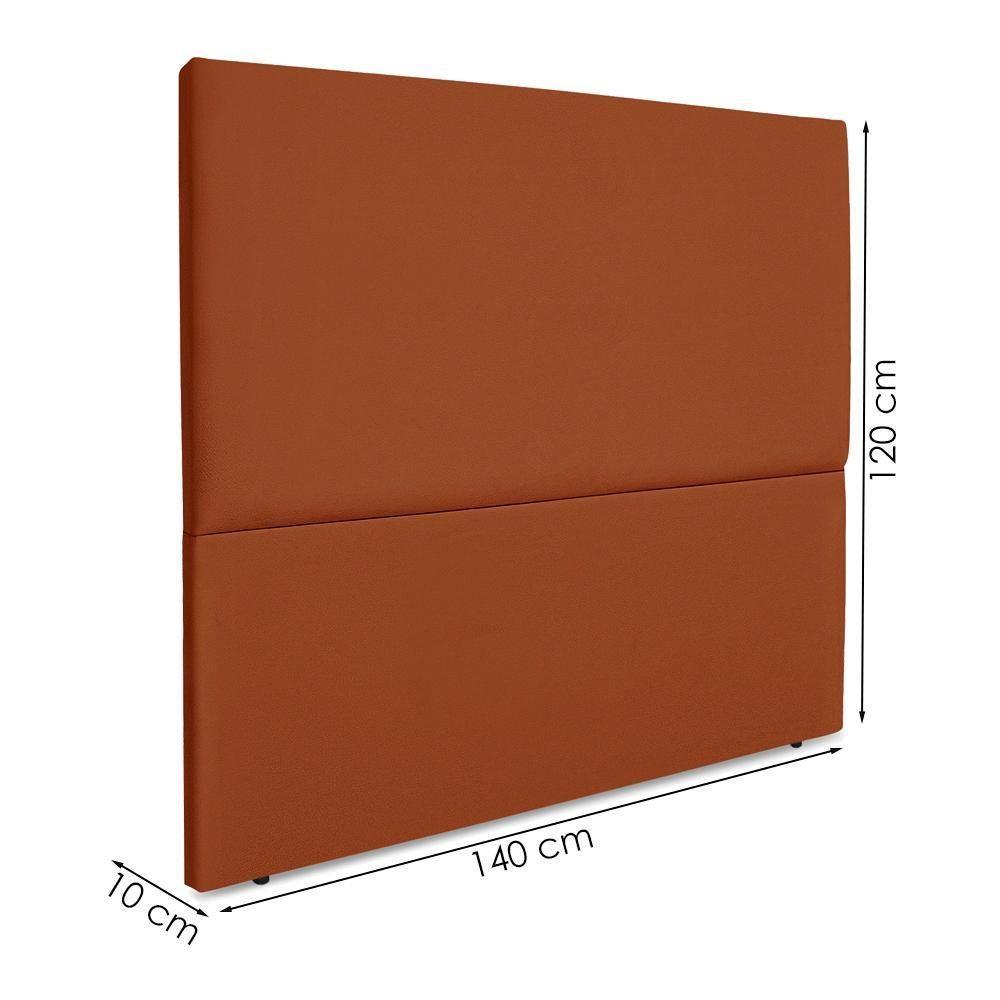 Cabeceira Casal 140 Cm Com Frame Luna Suede Terracorta Artte Terracota - 3