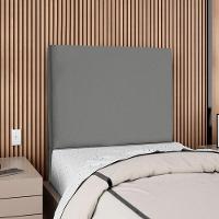 Cabeceira Solteiro 100 Cm Com Frame Luna Suede Cinza Artte Cinza - 2