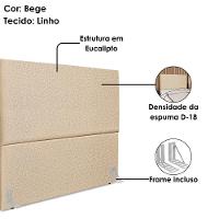 Cabeceira Queen 160 Cm Com Frame Luna Linho Bege Artte Bege