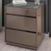 Kit 2 Mesas De Cabeceira 3 Gavetas 010023 Cinza Perola Dcasa Cinza Perola - 2