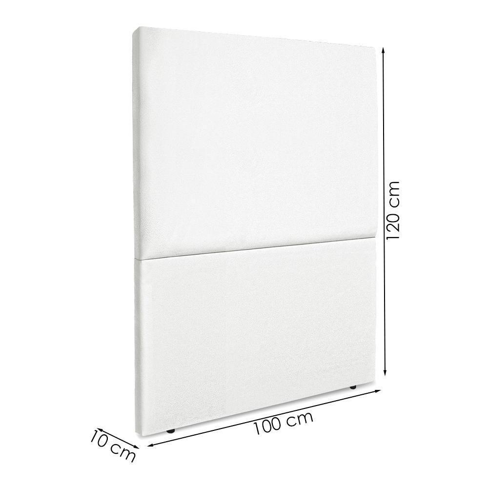Cabeceira Solteiro 100 Cm Com Frame Luna Suede Branco Artte Branco - 3