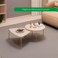 Mesa De Centro Lina E Cleia Sala Hall Moderna Bali Com Bali - 6
