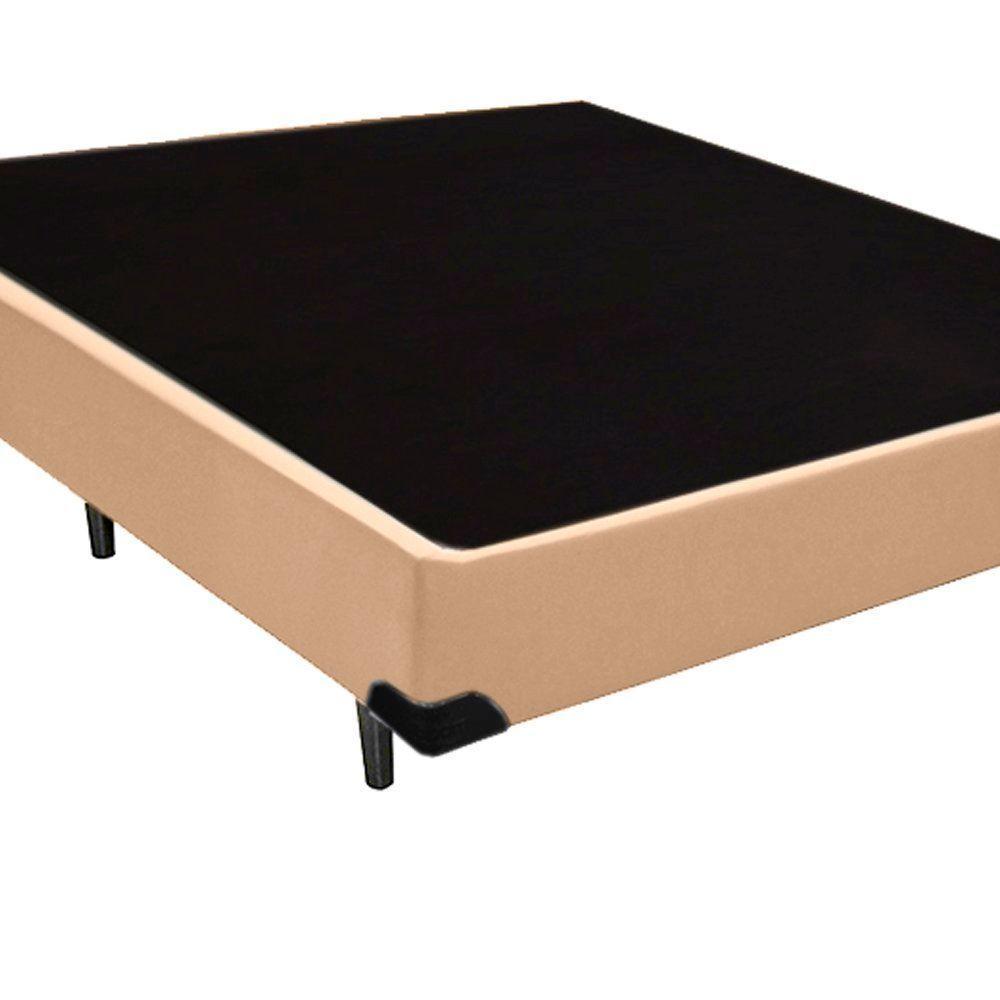 Cama Box Blindado Viúva Loja Xerife Sintético Bege 40x128x188 - 2