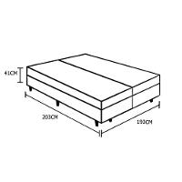 Cama Box Baú King Bipartido Loja Xerife Sintético Branco 41x193x203 - 4