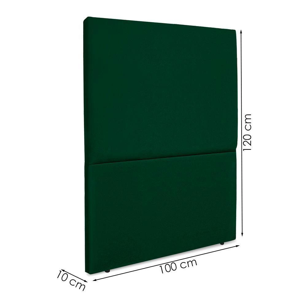 Cabeceira Solteiro 100 Cm Com Frame Luna Suede Verde Artte Verde - 4