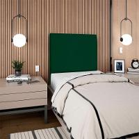 Cabeceira Solteiro 100 Cm Com Frame Luna Suede Verde Artte Verde - 2