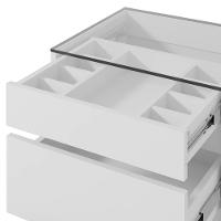 Kit 2 Mesas De Cabeceira 3 Gavetas 010023 Branco Dcasa Branco - 5