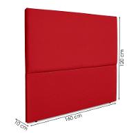 Cabeceira Queen 160 Cm Com Frame Luna Suede Vermelho Artte Vermelho - 3