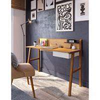 Escrivaninha Mesa Para Computador Job Off White Com Nature - Imcal Móveis - 2