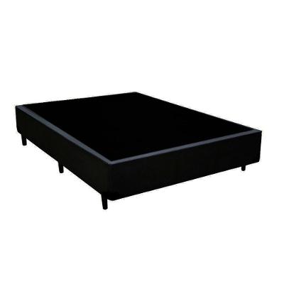 Cama Box Blindado Casal Loja Xerife Sintético Preto 40x138x188
